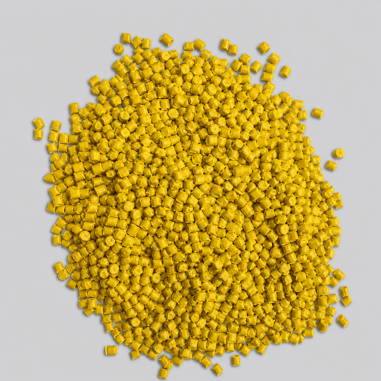 Yellow cable compound pellet sample